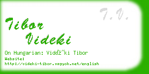 tibor videki business card